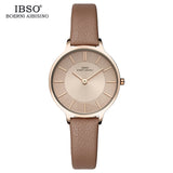 IBSO Luxury Quartz Leather WristWatch
