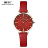 IBSO Luxury Quartz Leather WristWatch