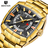 BENYAR Luxury Golden Men's Quartz Watches