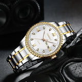 l Casual Quartz Gold With Crystal Watch