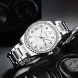 l Casual Quartz Gold With Crystal Watch