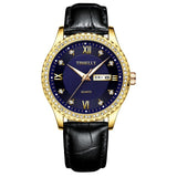 l Casual Quartz Gold With Crystal Watch