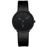 Ultra thin  Black Steel  Women's Watch